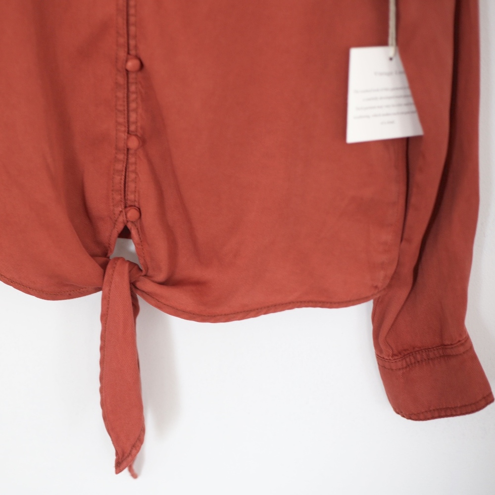 NWT C&C California 100% Lyocell Long Sleeve Blouse - Picture 4 of 6